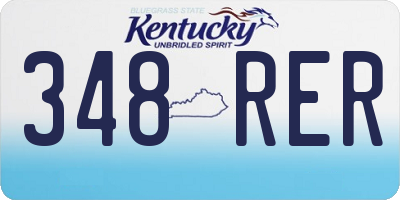 KY license plate 348RER