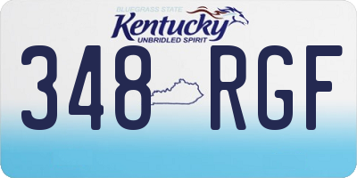 KY license plate 348RGF