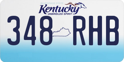 KY license plate 348RHB