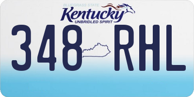 KY license plate 348RHL
