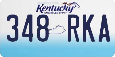 KY license plate 348RKA