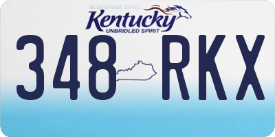 KY license plate 348RKX
