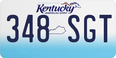KY license plate 348SGT