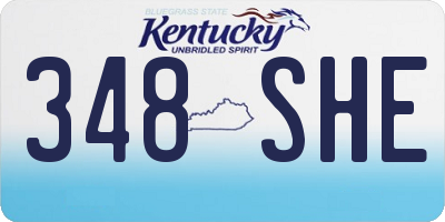 KY license plate 348SHE