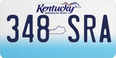 KY license plate 348SRA