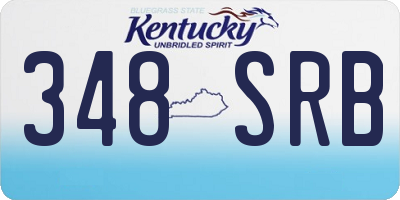 KY license plate 348SRB