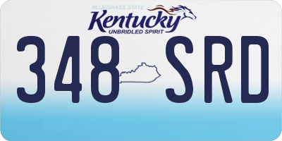 KY license plate 348SRD