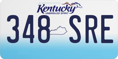 KY license plate 348SRE