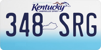 KY license plate 348SRG