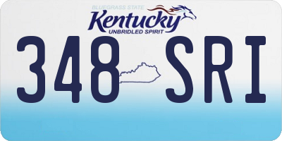 KY license plate 348SRI