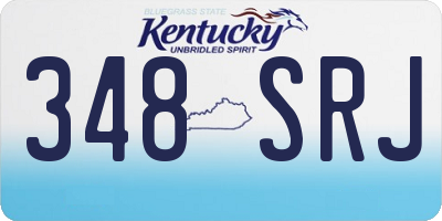 KY license plate 348SRJ