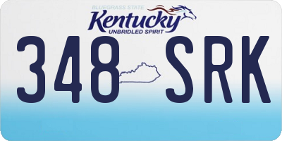 KY license plate 348SRK