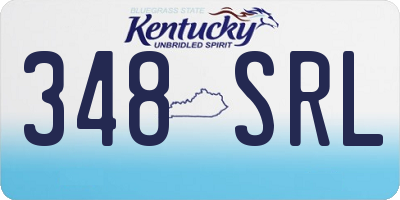 KY license plate 348SRL