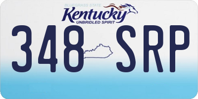 KY license plate 348SRP