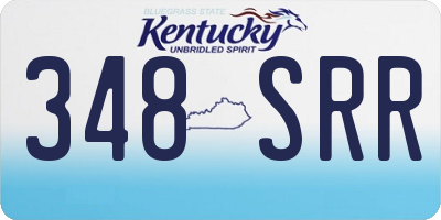 KY license plate 348SRR
