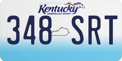 KY license plate 348SRT