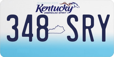 KY license plate 348SRY