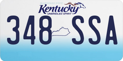 KY license plate 348SSA