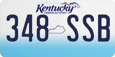 KY license plate 348SSB
