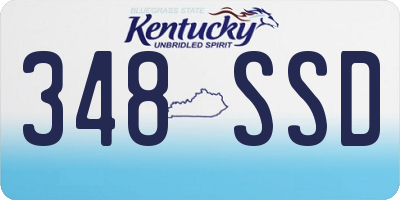 KY license plate 348SSD