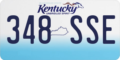 KY license plate 348SSE