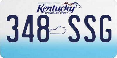 KY license plate 348SSG