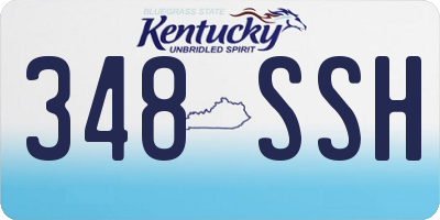 KY license plate 348SSH