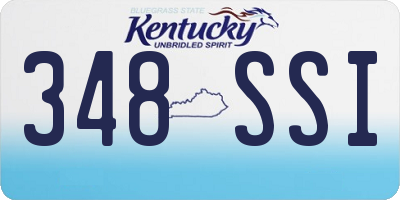 KY license plate 348SSI