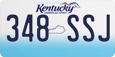 KY license plate 348SSJ