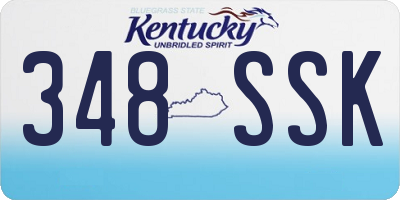 KY license plate 348SSK