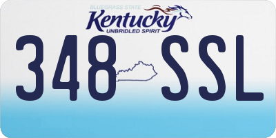 KY license plate 348SSL