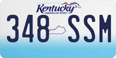 KY license plate 348SSM