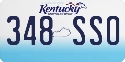 KY license plate 348SSO