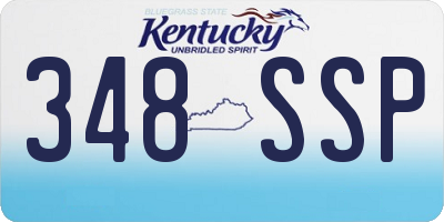 KY license plate 348SSP