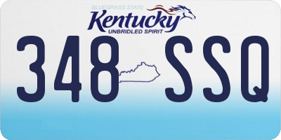KY license plate 348SSQ