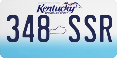 KY license plate 348SSR