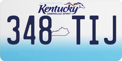 KY license plate 348TIJ