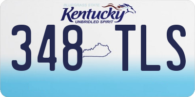 KY license plate 348TLS