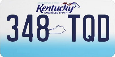 KY license plate 348TQD