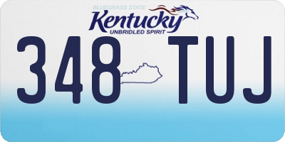 KY license plate 348TUJ