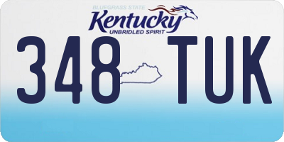 KY license plate 348TUK