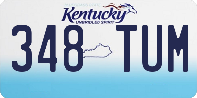 KY license plate 348TUM