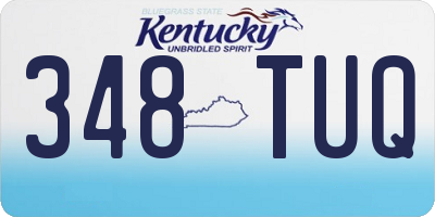 KY license plate 348TUQ
