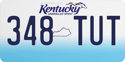KY license plate 348TUT