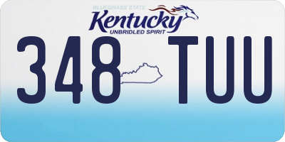 KY license plate 348TUU