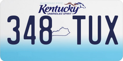 KY license plate 348TUX