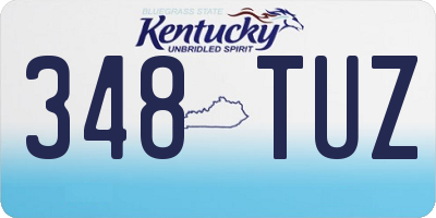 KY license plate 348TUZ