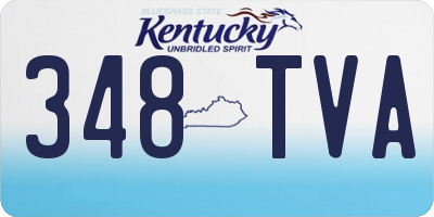 KY license plate 348TVA