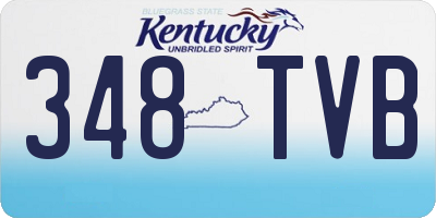 KY license plate 348TVB