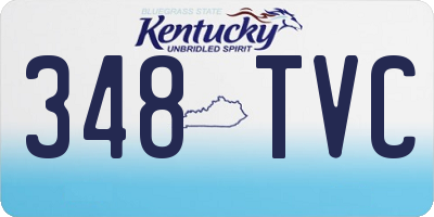 KY license plate 348TVC